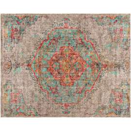 Flash Furniture Distressed Medallion Area Rug, 8' x 10', Gray Multi Polyester