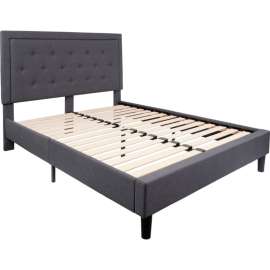 Flash Furniture Queen Platform Bed Platform Bed Frame with Headboard, Queen Size
