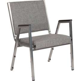 Flash Furniture Antimicrobial Bariatric Reception Chair with Arms - Fabric - Gray - Hercules Series