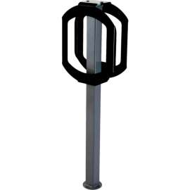 Bike Stop Double Ring Bike Rack, Gray/Black