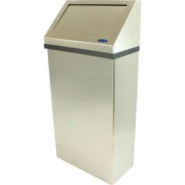 Frost Stainless Steel Wall Mount Trash Can W/Spring Load Lid, 11 Gallon