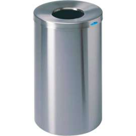 Frost Stainless Steel Round Open Top Trash Can, 32 Gallon