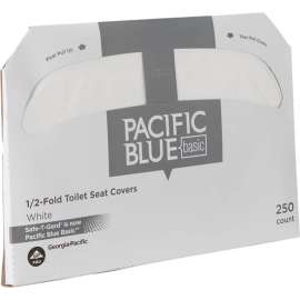 Safe-T-Gard 1/2-Fold Toilet Seat Cover By GP Pro, White, 5,000 Covers Per Case