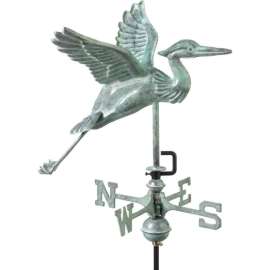 Good Directions Blue Heron Garden Weathervane, Blue Verde Copper w/Garden Pole