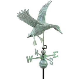 Good Directions Landing Duck Weathervane, Blue Verde Copper