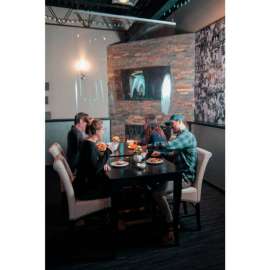 Ceiling Mounted Personal Safety Partition 54"W x 72"H - Clear