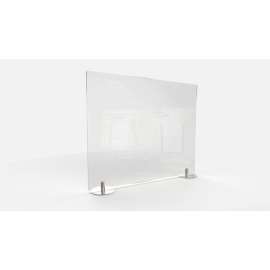 Ghent Desktop Protection Screen - Freestanding 24"W x 24"H, Clear Thermoplastic