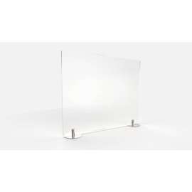 Ghent Desktop Protection Screen - Freestanding 24"W x 24"H, Frosted Thermoplastic