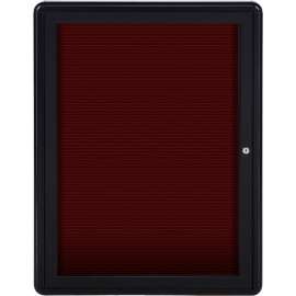 Ghent Ovation Letter Board - Indoor - 1 Door - Burgundy w/Black Frame - 24"W x 34"H