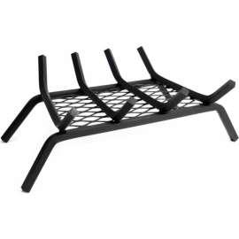Pleasant Hearth Fireplace Grate, BG5-184EM, 18"W, 1/2" Steel, 4 Bars, Ember Retainer