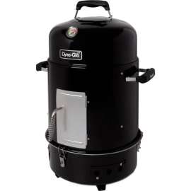 Dyna-Glo Compact Charcoal Bullet Smoker and Grill - High Gloss Black