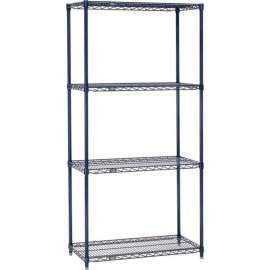 Nexel Nexelon, 5 Tier, Wire Shelving Starter Unit, 24"W x 18"D x 86"H