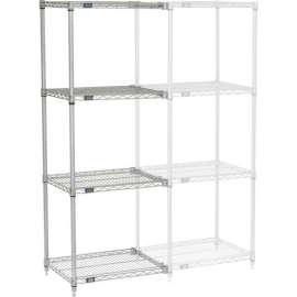 Nexel Shelving Wire Shelving Add-On Unit, 24"W x 21"D x 63"H