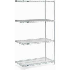 Nexel Shelving Wire Shelving Add-On Unit, 42"W x 21"D x 86"H