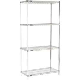 Nexel Shelving Wire Shelving Add-On Unit, 48"W x 21"D x 63"H