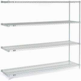 Nexel Shelving Wire Shelving Add-On Unit, 60"W x 21"D x 63"H
