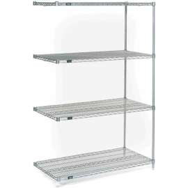 Nexel Shelving Wire Shelving Add-On Unit, 72"W x 21"D x 86"H