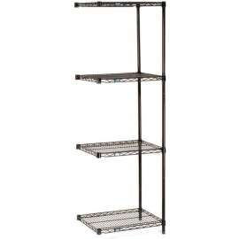Nexel Shelving Wire Shelving Add-On Unit, 72"W x 24"D x 74"H
