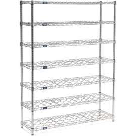 Nexel Wine Bottle Rack - 63 Bottle 36"W x 14"D x 63"H, Chrome