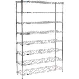 Nexel Wine Bottle Rack - 72 Bottle 36"W x 14"D x 74"H, Chrome