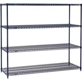 Nexel Nexelon, 4 Tier, Wire Shelving Starter Unit, 54"W x 24"D x 54"H