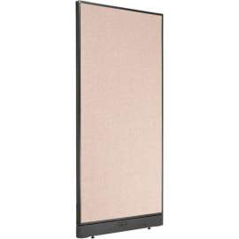 Interion Electric Office Partition Panel, 36-1/4"W x 76"H, Tan