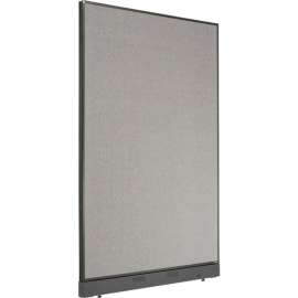 Interion Non-Electric Office Partition Panel with Raceway, 48-1/4"W x 100"H, Gray