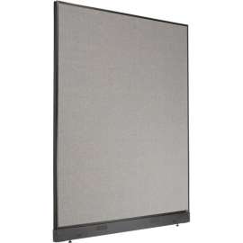 Interion Non-Electric Office Partition Panel with Raceway, 60-1/4"W x 100"H, Gray