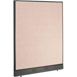 Interion Electric Office Partition Panel, 48-1/4"W x 46"H, Tan