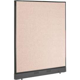 Interion Non-Electric Office Partition Panel with Raceway, 48-1/4"W x 46"H, Tan