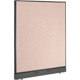 Interion Office Partition Panel with Pass-Thru Cable, 48-1/4"W x 46"H, Tan