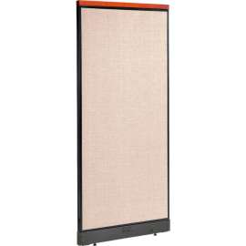 Interion Deluxe Electric Office Partition Panel, 36-1/4"W x 101-1/2"H, Tan