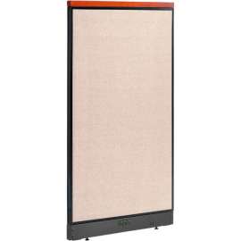 Interion Deluxe Electric Office Partition Panel, 36-1/4"W x 65-1/2"H, Tan