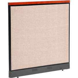 Interion Deluxe Non-Electric Office Partition Panel with Raceway, 48-1/4"W x 47-1/2"H, Tan