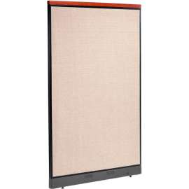 Interion Deluxe Non-Electric Office Partition Panel with Raceway, 48-1/4"W x 101-1/2"H, Tan