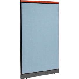 Interion Deluxe Office Partition Panel with Pass Thru Cable, 48-1/4"W x 77-1/2"H, Blue