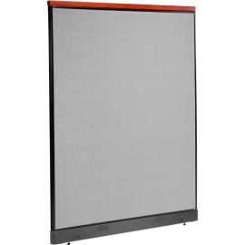 Interion Deluxe Non-Electric Office Partition Panel with Raceway, 60-1/4"W x 101-1/2"H, Gray