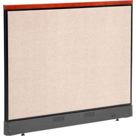 Interion Deluxe Office Partition Panel with Pass Thru Cable, 60-1/4"W x 47-1/2"H, Tan