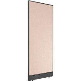 Interion Office Partition Panel with Pass-Thru Cable, 24-1/4"W x 64"H, Tan