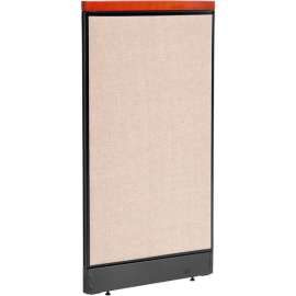 Interion Deluxe Non-Electric Office Partition Panel with Raceway, 24-1/4"W x 47-1/2"H, Tan