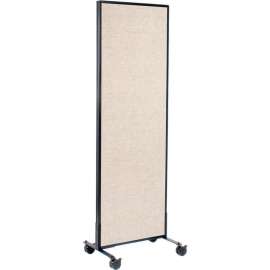 Interion Mobile Office Partition Panel, 24-1/4"W x 99"H, Tan