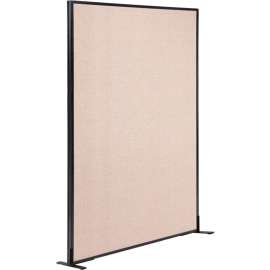 Interion Freestanding Office Partition Panel, 48-1/4"W x 96"H, Tan