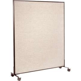 Interion Mobile Office Partition Panel, 60-1/4"W x 99"H, Tan