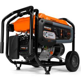 GeneracCO-Sense Portable Generator W/ Recoil Start, Gasoline, 6500 Rated Watts