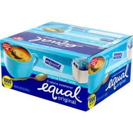 Equal Zero Calorie Original Sweetener, Box of 1,000 Sweetener Packets