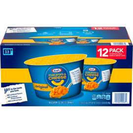 KRAFT MAC & CHEESE Easy Mac Cups, 12 Count