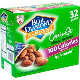 BLUE DIAMOND Almonds On-the-Go 100 Calorie Packs, 0.6 oz, 32 Count