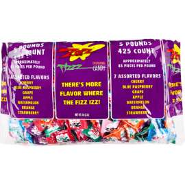 Zots Fizz Power Candy Assorted, 425 Count, 5 lb