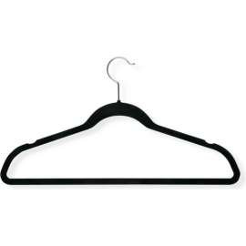 Velvet Touch Suit Hanger, Black, 50-Pack