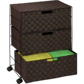 3-Drawer Wheeled Chest - 19-1/2"L x 13"W x 26"H - Espresso